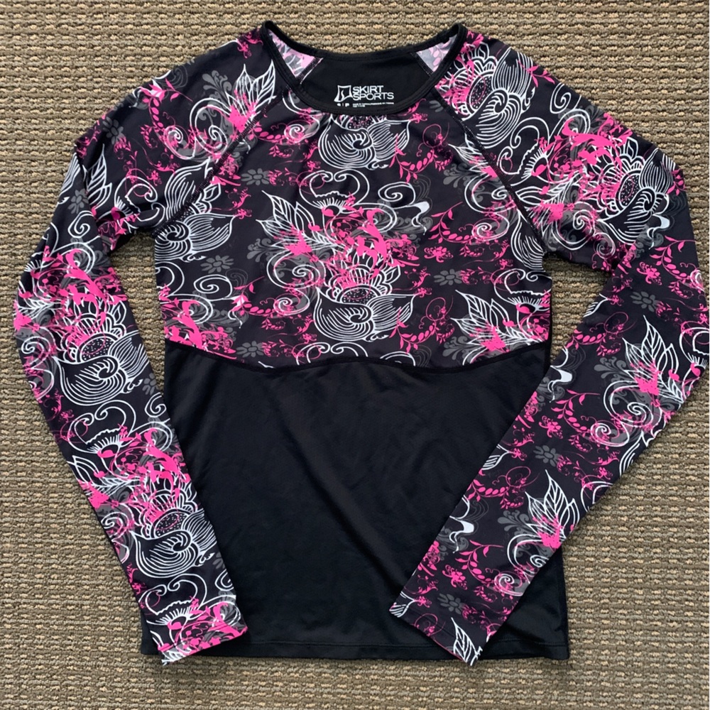 Skirt Sports Runners Dream Long Sleeve - Black Skirt Power Print - Small